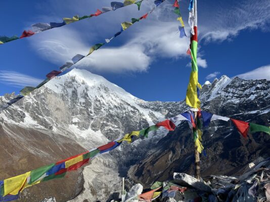 Böneflaggor som fladdrar i vinden